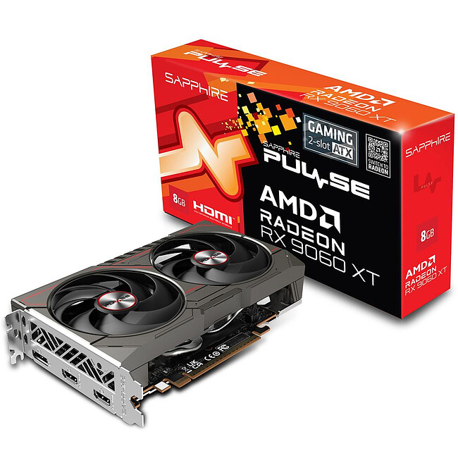Видеокарта Sapphire Pulse AMD Radeon RX9060XT 8GB GDDR6 (11350-05-20G)