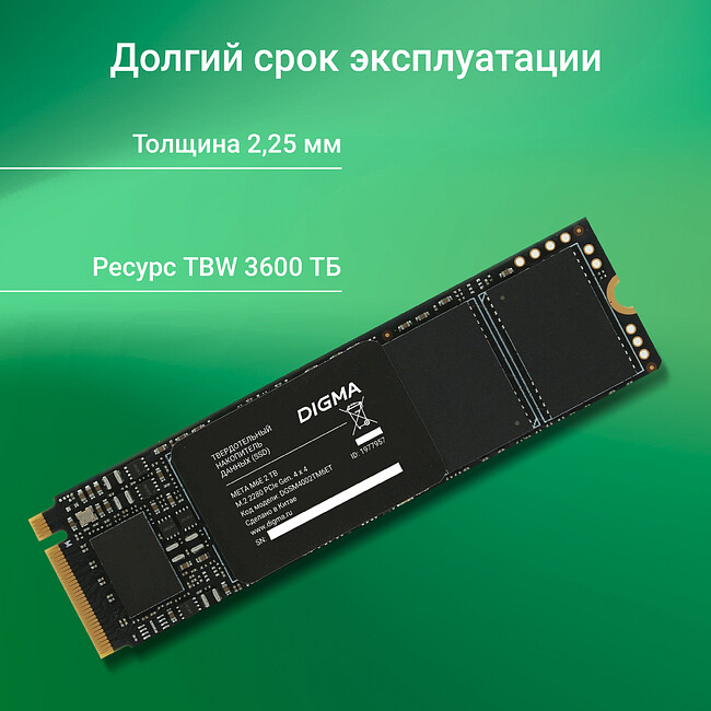 SSD диск Digma Meta M6E 2TB DGSM4002TM6ET