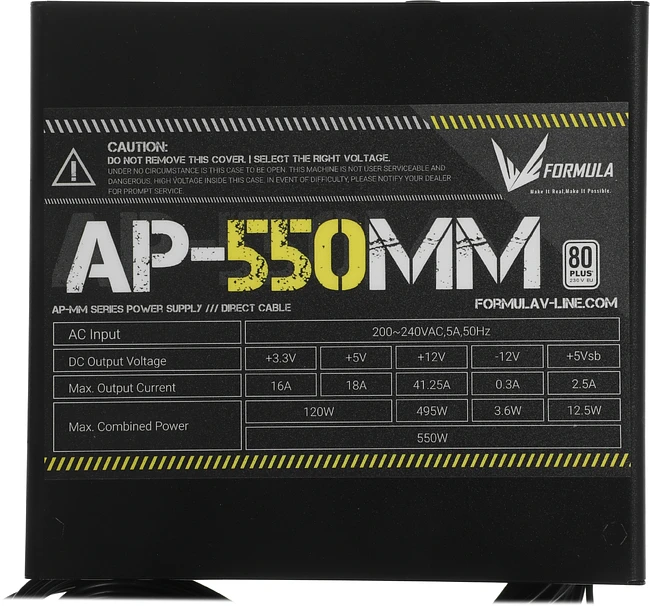 Блок питания Formula V Line ATX 550W 80 Plus White (AP-550ММ)