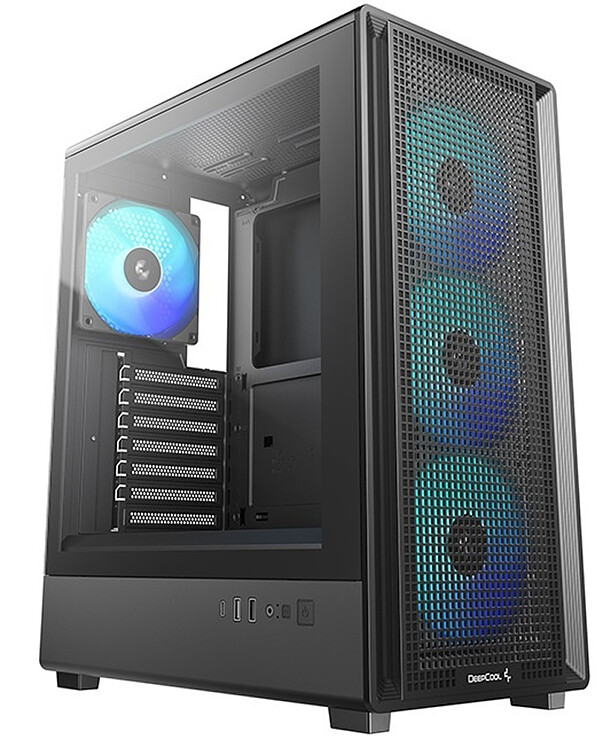 Корпус DeepCool CC550 4F ATX без БП черный (R-CC550BKANA4-G)