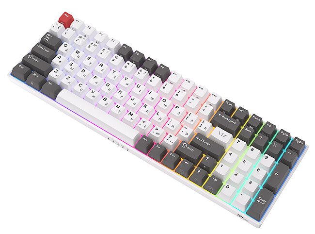 Клавиатура Royal Kludge RK100 Red switch/Grey/Red/White