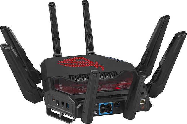 Роутер Asus ROG Rapture GT-BE19000 черный (90IG0850-MO9A0V)
