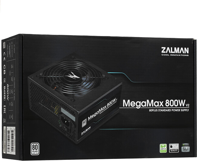 Блок питания Zalman MegaMax 800W (ZM800-TXII)