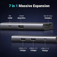 Док-станция Ugreen CM498 Space Gray (15531)