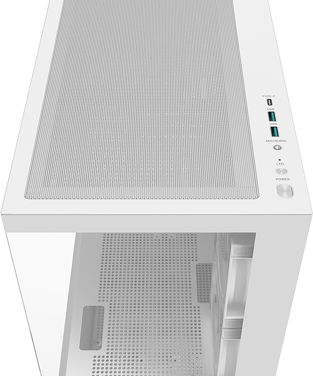 Корпус DeepCool CG380 3F WH ITX без БП белый (R-CG380-WHAGM3-G)