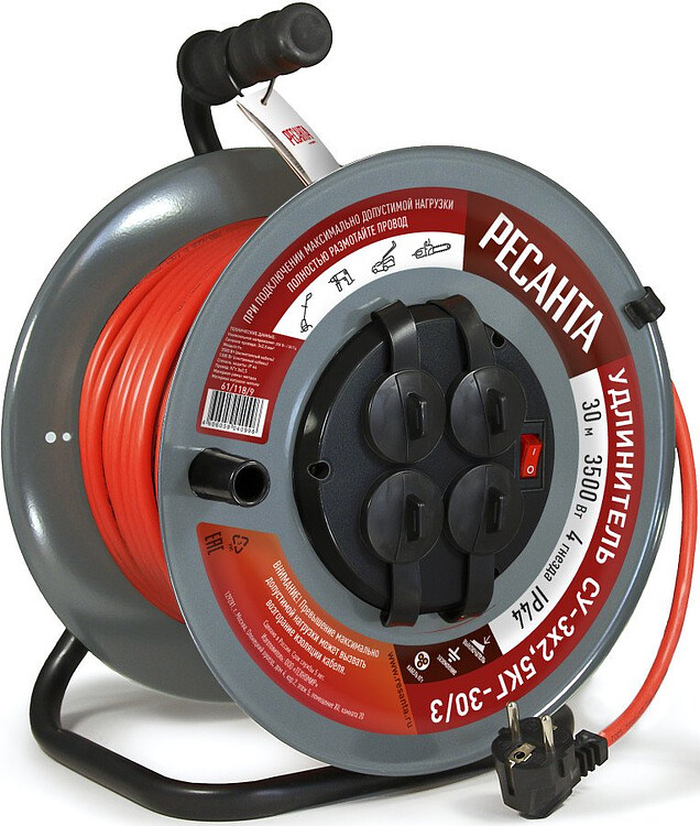 Удлинитель Ресанта СУ-3х2,5КГ-30/3 (61/118/9)