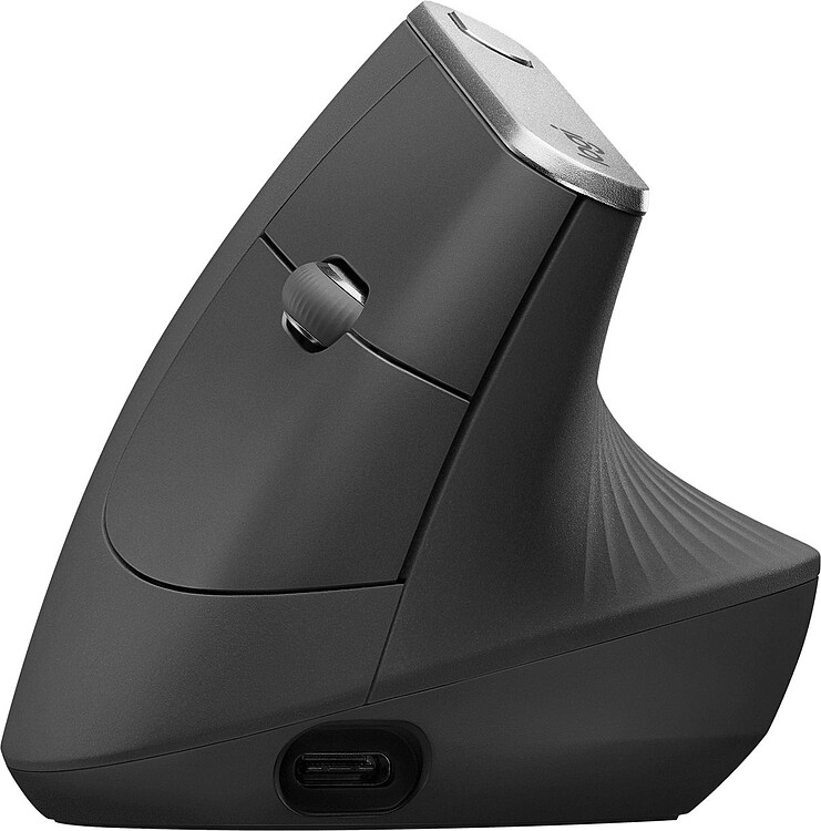 Мышь Logitech MX Vertical черный/серебристый (910-005449)