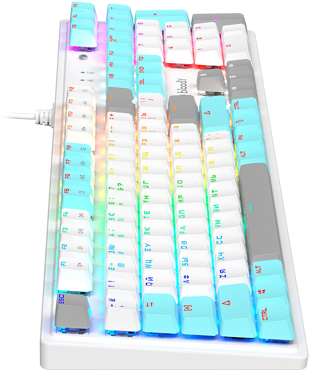Клавиатура A4Tech Bloody S510R Icy White/blms Red