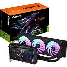 Видеокарта GigaByte AORUS GeForce RTX 5080 Xtreme Waterforce 16G GDDR7 (GV-N5080AORUSX W-16GD)