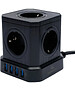Сетевой фильтр Cablexpert Tower TWR-5-U4-B-3 черный