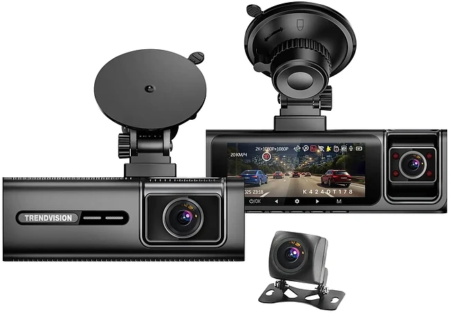 Автомобильный видеорегистратор TrendVision Phantom 3CH GPS черный