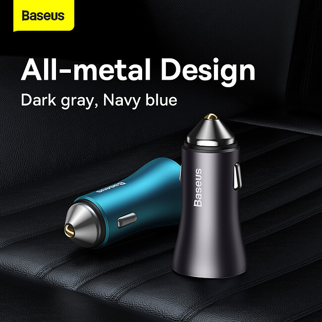 Автомобильное зарядное Baseus CGJM000013 Dark Gray