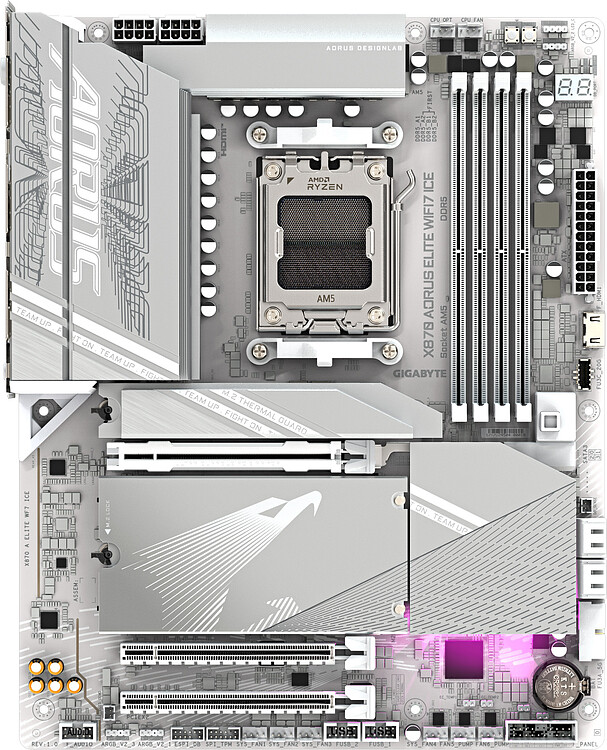 Материнская плата GigaByte X870 Aorus Elite WIFI7 Ice rev. 1.1