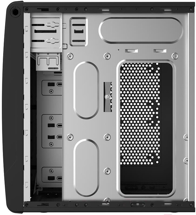 Корпус HAFF 2808-U3 без БП Black/Silver (STC 2801-U3)