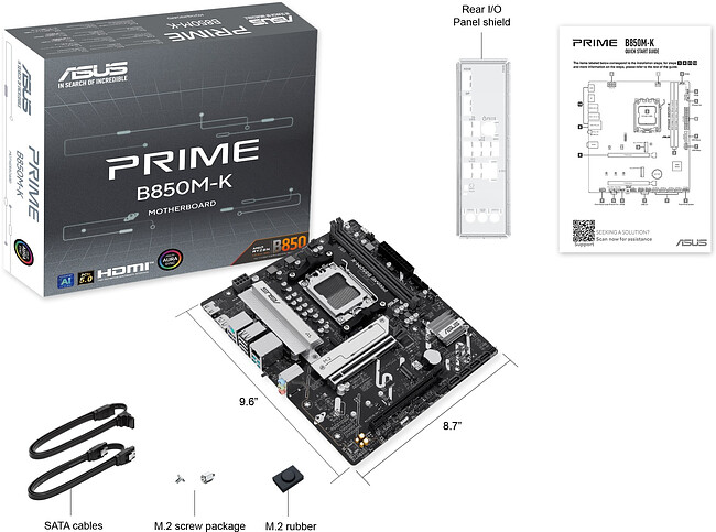 Материнская плата ASUS Prime B850M-K (90MB1LV0-M0EAY0)