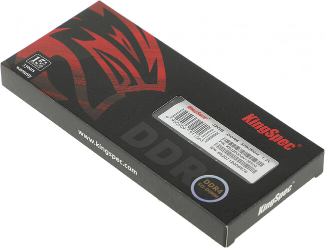 Оперативная память Kingspec DDR4 32GB 3200MHz (KS3200D4N12032G)