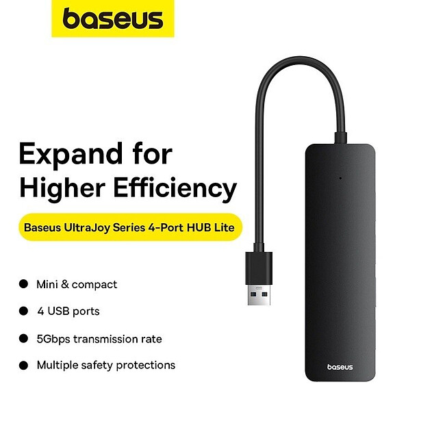 USB-хаб Baseus BS-OH080 Cluster Black (B0005280B111-02)