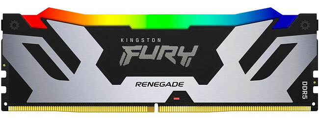 Оперативная память Kingston Fury Renegade 24GB DDR5 Silver/Black RGB XMP (KF572C38RSA-24)