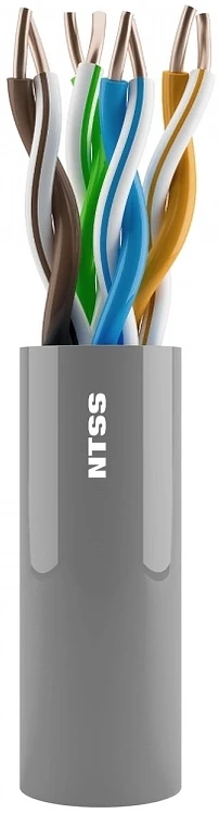 Кабель витая пара NTSS NTSS-IN-UUTP4-5E-LSZH-GY серый