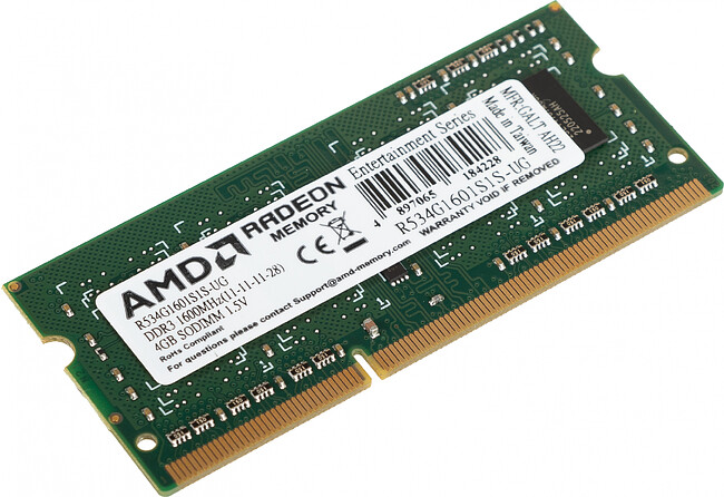 Оперативная память AMD DDR3 4Gb (R534G1601S1S-UG)