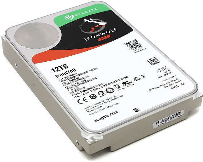 Жесткий диск Seagate 12TB SATA3-600 Ironwolf (ST12000VN0008)