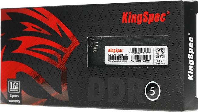 Оперативная память Kingspec 8GB DDR5 4800MHz (KS4800D5P11008G)