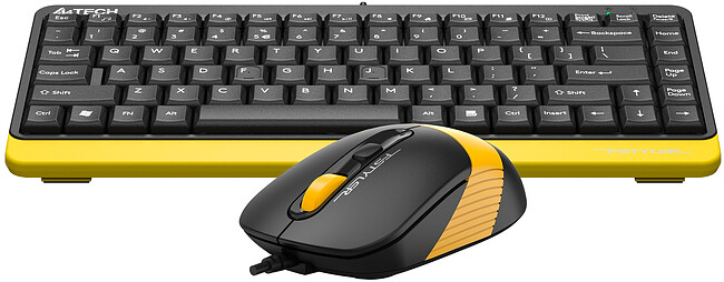 Набор периферии A4Tech Fstyler F1110 Bumblebee черный/желтый