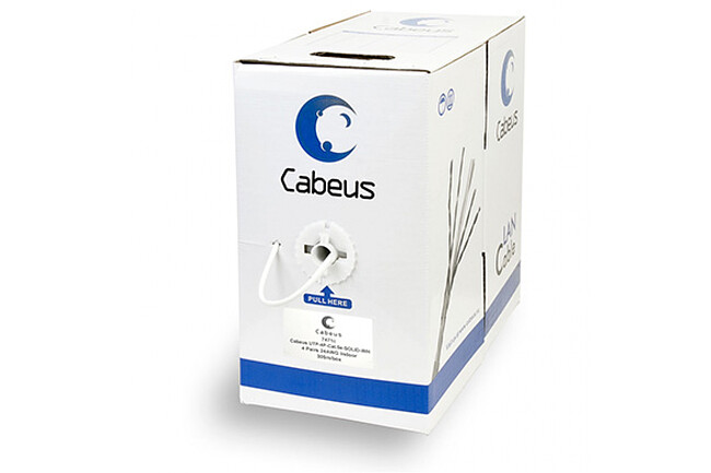 Кабель витая пара Cabeus UTP-4P-CAT.5E-SOLID-WH белый Кабель витая пара Cabeus UTP-4P-CAT.5E-SOLID-WH белый