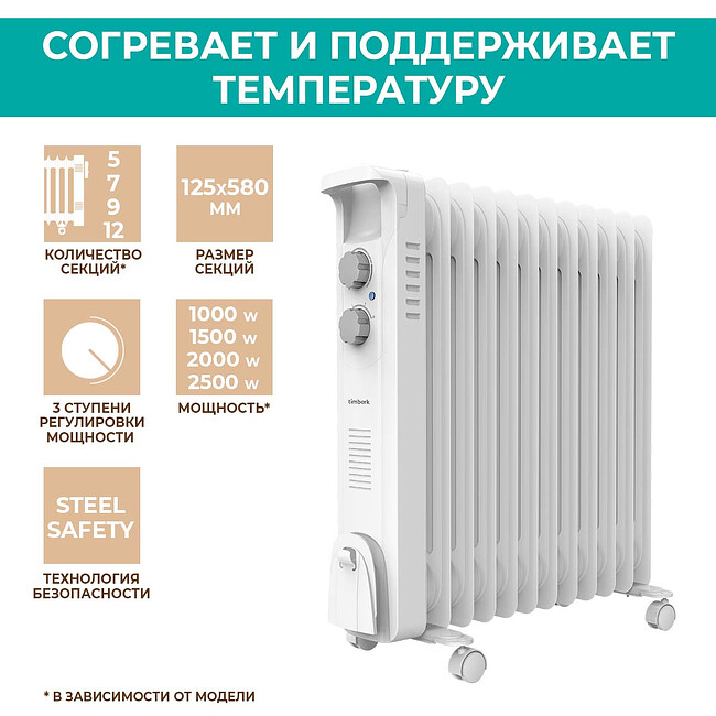 Радиатор Timberk TOR 21.1005 BC белый