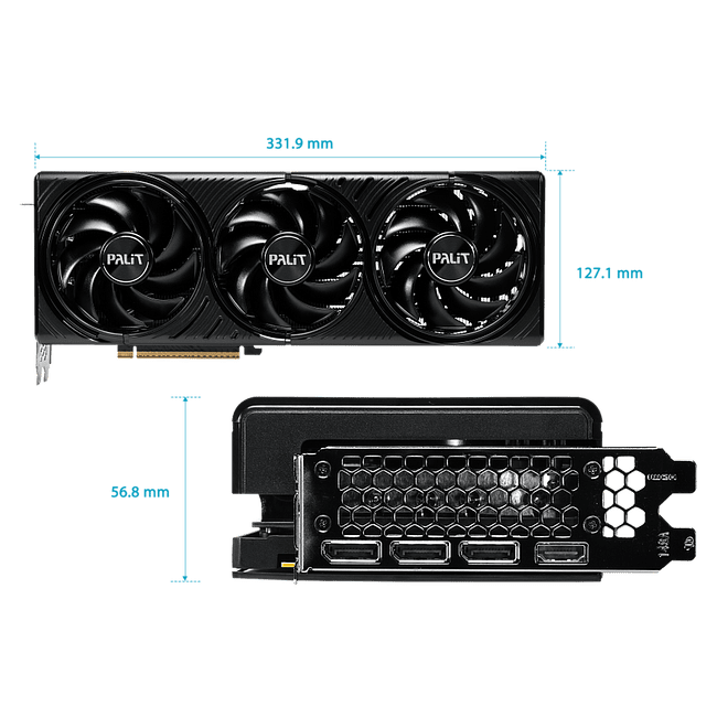 Видеокарта Palit GeForce RTX5080 Infinity 3 16Gb GDDR7 (NE75080019T2-GB2035S)