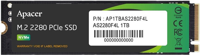 SSD диск Apacer AS2280F4L 1TB (AP1TBAS2280F4L-1)