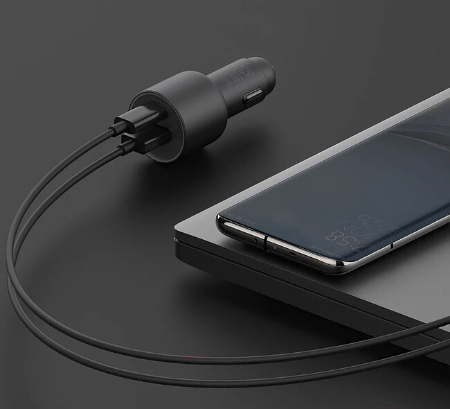 Автомобильное зарядное Xiaomi 67W Car Charger Type-A+Type-C (BHR6814GL)