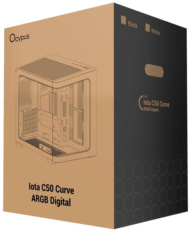Корпус Ocypus Iota C50 WH Curve ARGB Digital (Iota-C50-WHD300CD-GL)