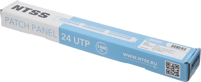 Патч-панель NTSS NTSS-PP-1U-24-UTP-RJ45-5E-D 19 1U