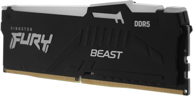 Оперативная память Kingston Fury Beast Black RGB 2x32GB DDR5 DIMM PC5-41600 (KF552C40BB2AK2-64)