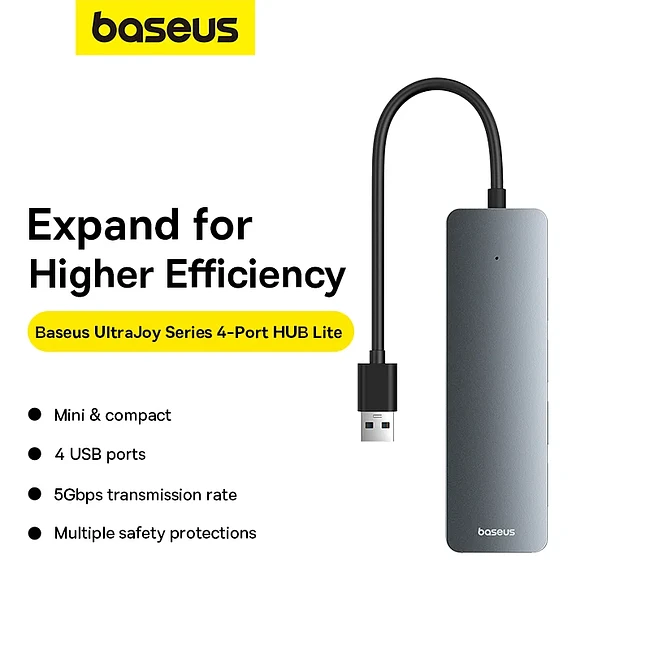 USB-хаб Baseus BS-OH080 Space Grey (B0005280B811-01)