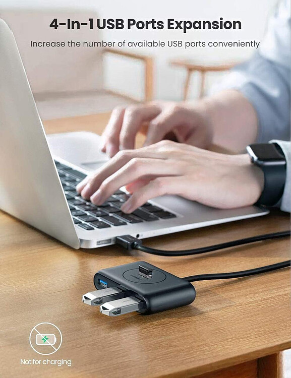 USB-хаб Ugreen CR113-20290 Black (20290)