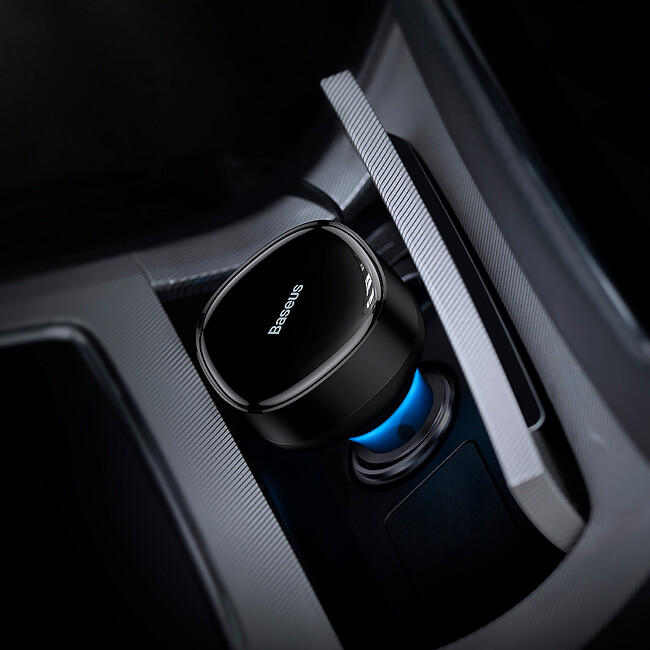 Автомобильное зарядное Baseus Enjoyment Retractable 2-in-1+C 33W Black (C00035500111-00)