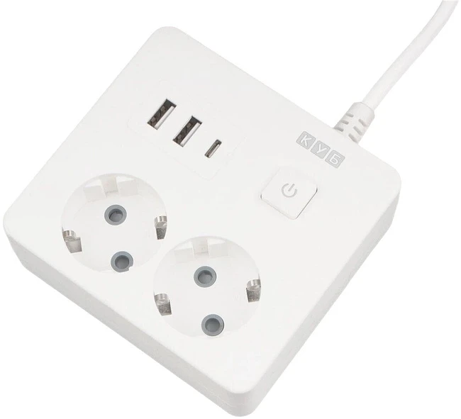 Удлинитель Power Cube PC-1-2M белый