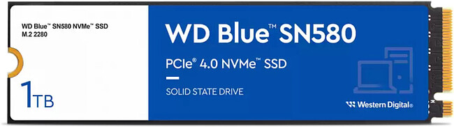SSD диск WD Blue SN580 NVMe 1TB (WDS100T3B0E)
