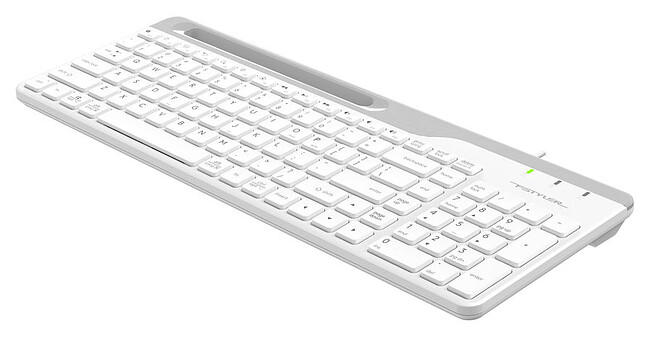 Клавиатура A4Tech Fstyler USB slim White белый/серый (FK25)