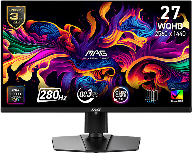 Монитор MSI Mag 271QP QD-OLED X28 черный (9S6-3CF19T-010)