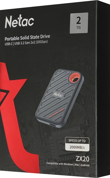 Внешний накопитель Netac ZX20 2TB синий (NT01ZX20-002T-32BL)