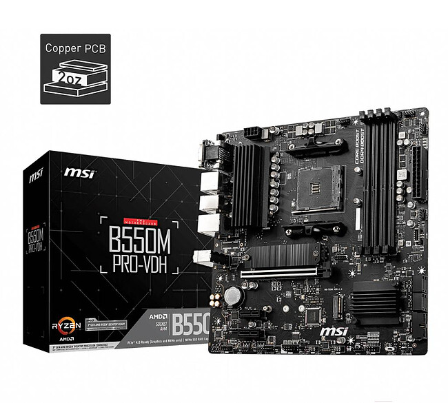 Материнская плата MSI B550M PRO-VDH DDR4