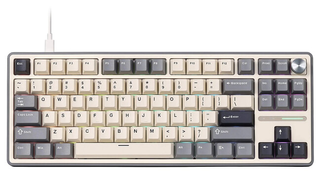 Клавиатура Royal Kludge RK R87 Pro Half Creamy switch/Grey