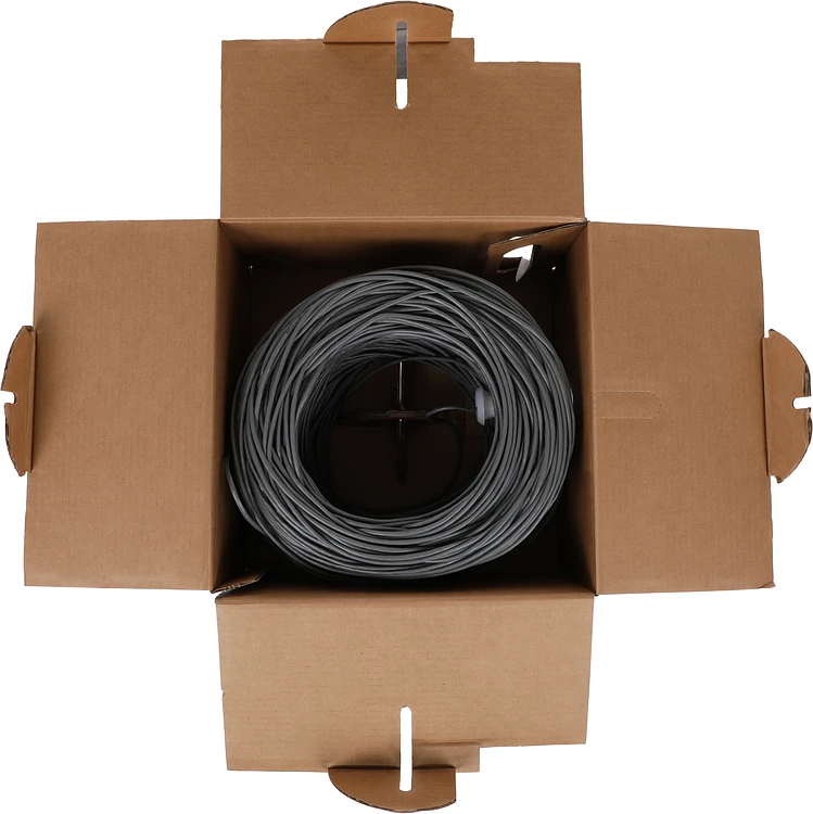 Кабель сетевой Buro UTP cat5E Cu 100м серый (BU-COP-040-100M)