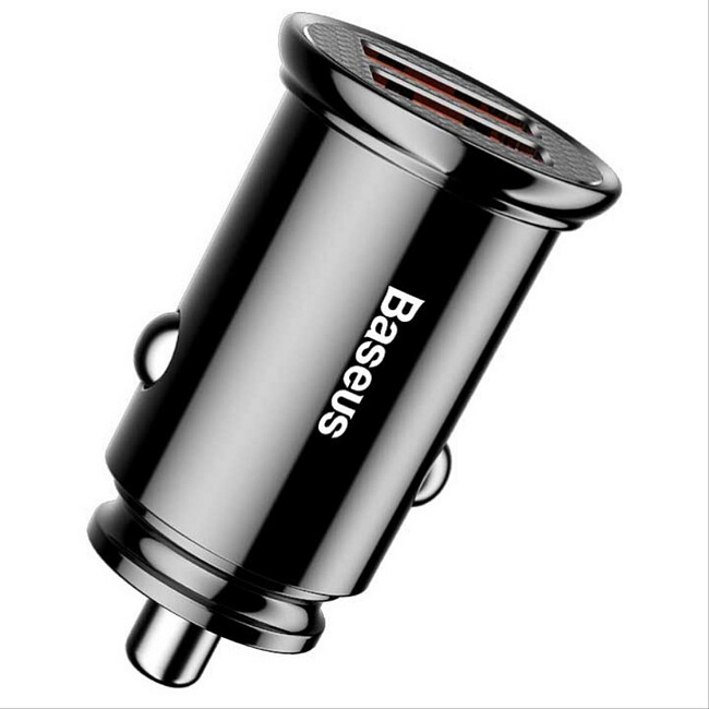 Автомобильное зарядное Baseus Circular Plastic Black (CCALL-YD01)