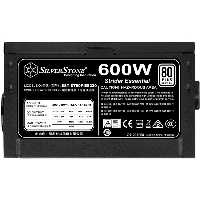 Блок питания SilverStone ST60F-ES230 600W (SST-ST60F-ES230)