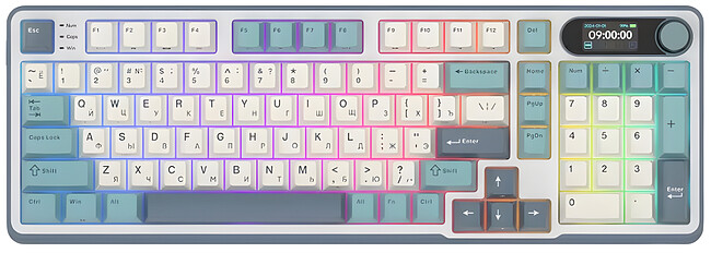 Клавиатура Royal Kludge RK-S98 Brown switch/Light Could