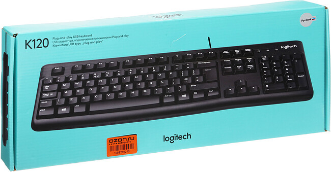 Клавиатура Logitech Keyboard K120 черный (920-002506)